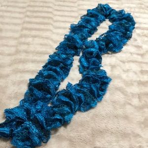 Handmade ruffled scarf